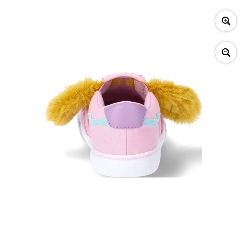 Paw Patrol Toddler Girls Fuzzy Canvas Slip On Sneakers Shoes Size 11T NWT - Picture 5 of 5